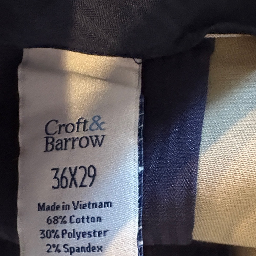 Croft & Barrow Navy and Khaki Colorblock Shorts
